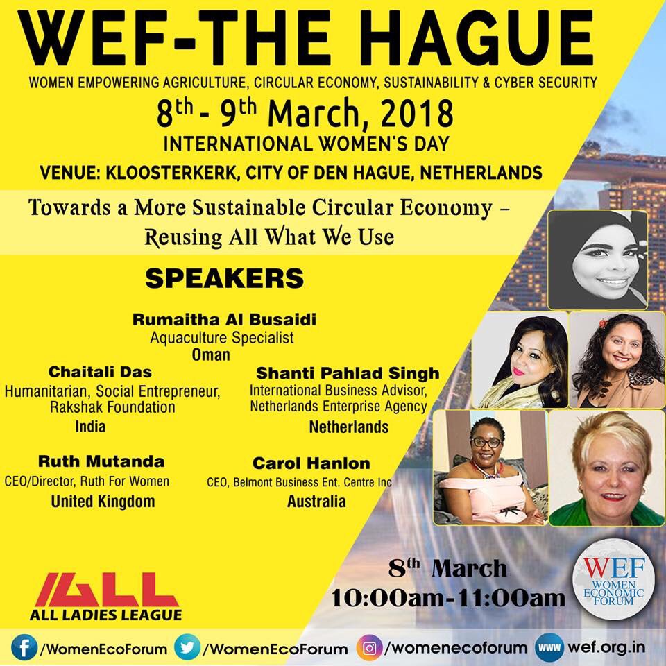 GSC_Muscat's tweet photo. Our fellow #MuscatShaper, Rumaitha Al Busaidi (@RummyOnTheRadio) will be participating at the @WomenEcoForum in the Netherlands as a plenary speaker! 

We wish you all the best Rumaitha :) 
#WEFHAGUE2018 https://t.co/HoX5jH5HZD