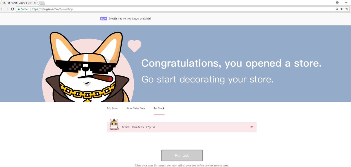 TronDogs4u's tweet photo. Only 2 Pets LEFT in stock!!
Private restock available - if wanted!!
https://t.co/k1sUDUJjmE
#TRX教団 #trondogs #TRX #justinsuntron #GTC #GAME #cryptocurrency #CryptoNews https://t.co/w9VlGYJKrk