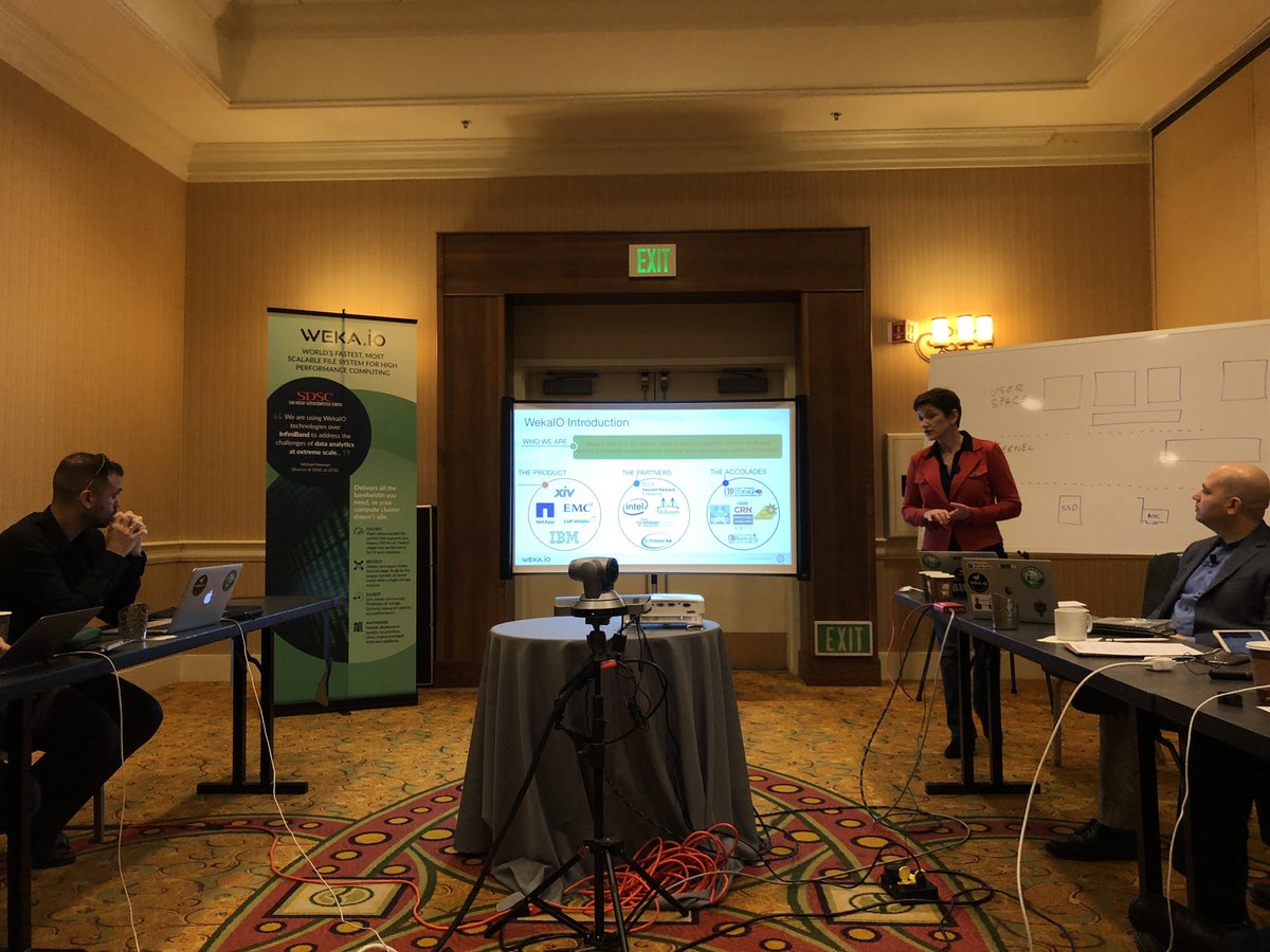 Arjantim's tweet image. The @weka introduction slide shows a lot of great partners for their #SoftwareOnly storage solution #SFD15