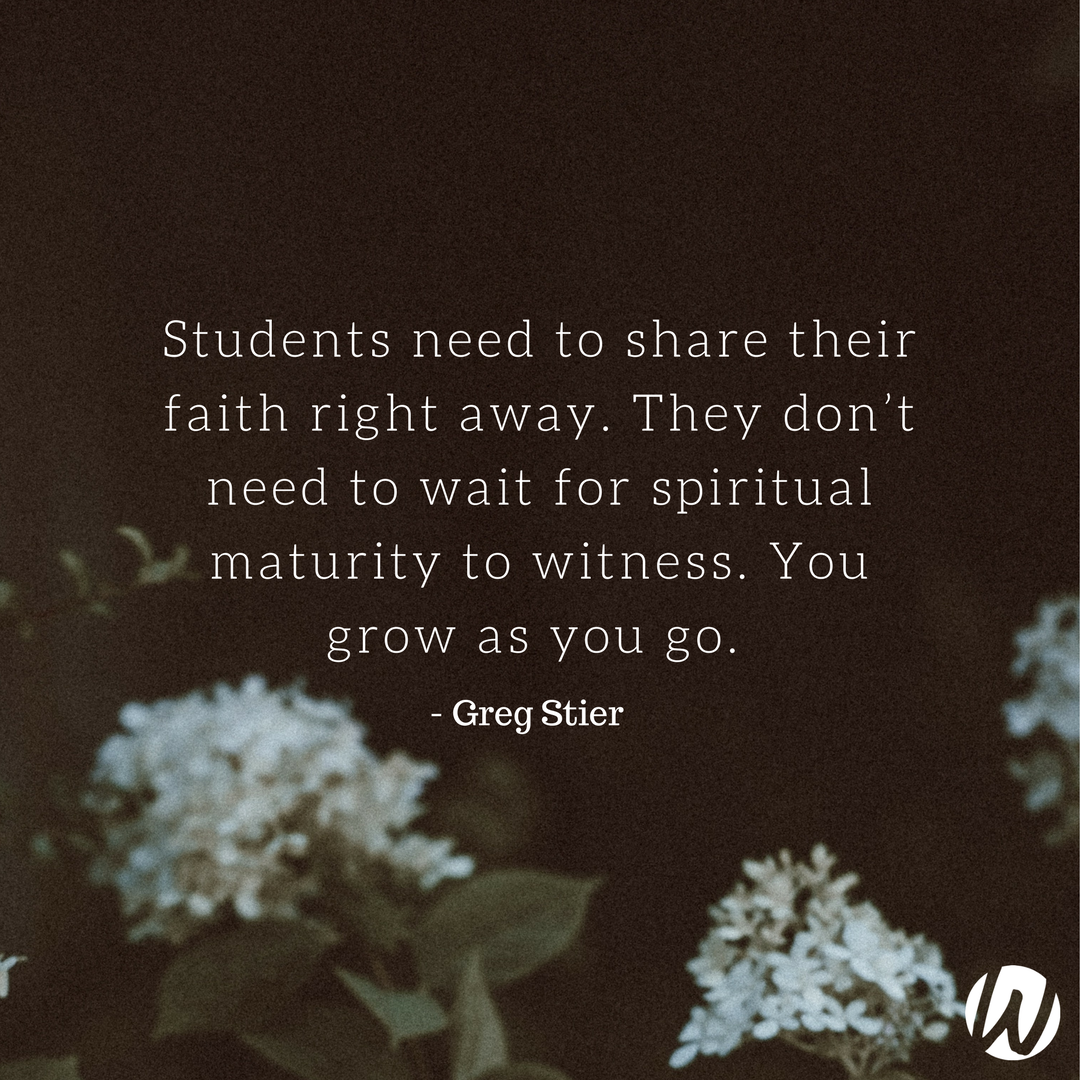 wollcm's tweet photo. Have you been encouraging your students to go out and share their faith? There is no reason to wait!

For more from Greg Stier’s episode on the podcast, click here: https://t.co/zUMvVciYMO https://t.co/SSLQM5SjoK