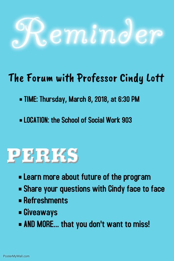 ColumbiaNMSA's tweet photo. A kind reminder for tomorrow's Forum with on 6:30pm.
Don't miss all these perks!
#SPS_Nonprofit #Nonprofitforum #nonprofit #CU_SPS https://t.co/bjNsvy35mc