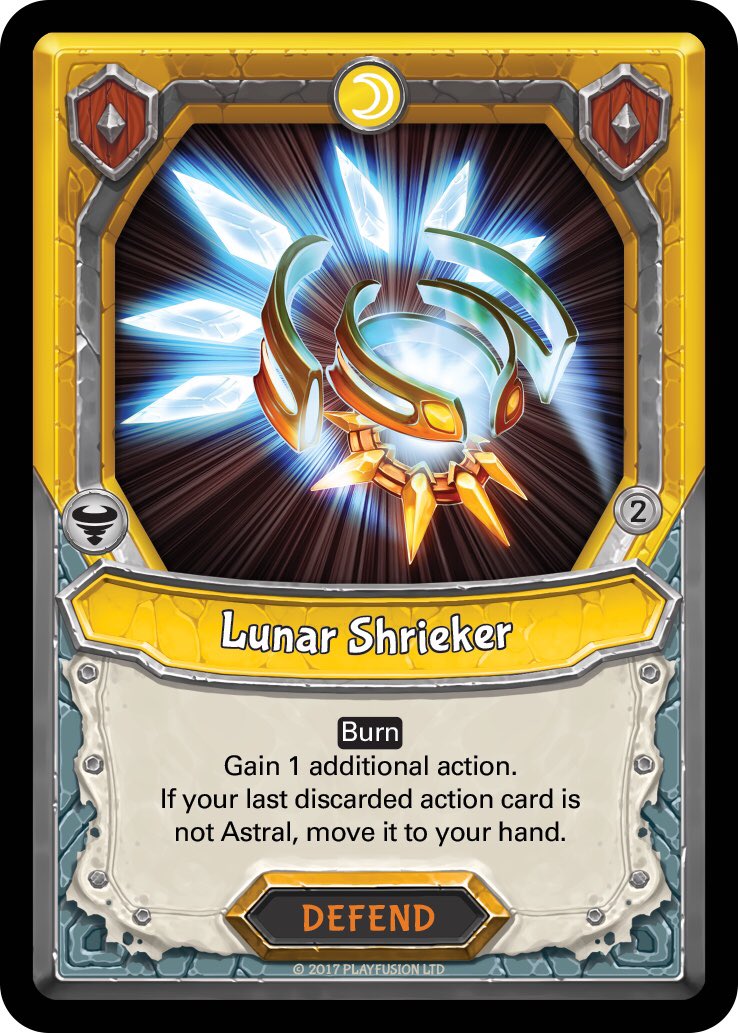 OLL_Official's tweet photo. I can’t keep you guys waiting any longer, here’s our new #LightseekersMythical card, Lunar Shrieker! Using this along with Captain Blacktail could lead to some powerful combos! @LightseekersTCG https://t.co/Dm0dub1HcQ