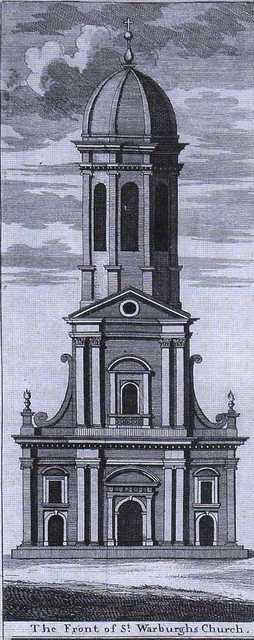 DublinWalkGuide's tweet image. Originally Werburgh's had a steeple (two versions actually).  British authorities were suspicious of the tower as it overlooked their seat of power in Dublin castle, so between 1810 and 1836 it was removed. It can be seen in the centre of Malton's print of the Castle.