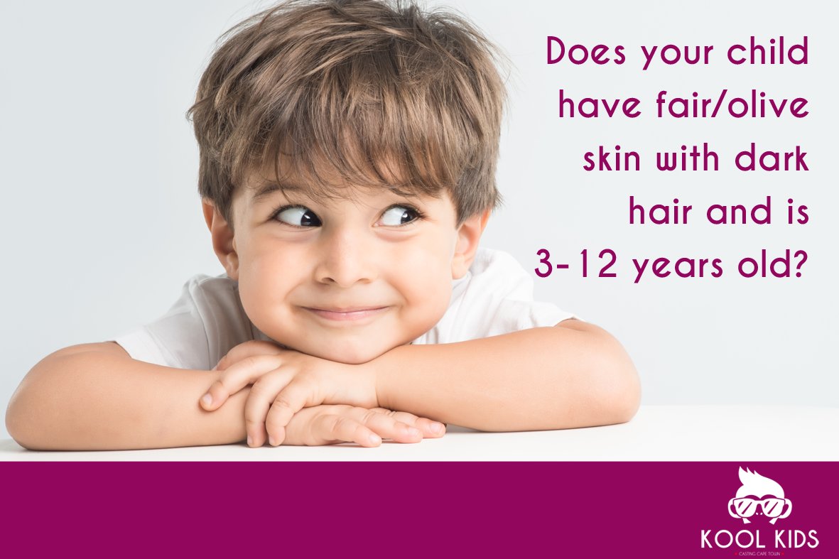 koolkidscasting's tweet photo. Does your child have fair/olive skin with dark hair and is 3-12 years old?
When our camera unlocks the talent in your child, we could have a STAR on our hands.
 
Email info@koolkidscasting.co.za/or call 0828059052 for more info.
#Koolkidscasting #Castingcapetown #star https://t.co/izSQpxo5vx