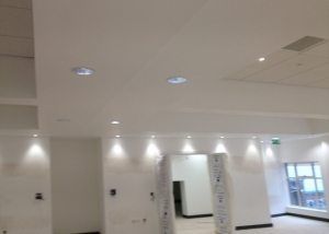 SlpInteriors's tweet photo. Referred to as false ceilings, suspended ceilings generally come in three types:
Exposed lay-in grid, Clip-in #ceilings, M/F with plasterboard. At #SLPInteriorLimited we work with all 3. https://t.co/TpKNeYhW6D https://t.co/ksxPBjwj9E