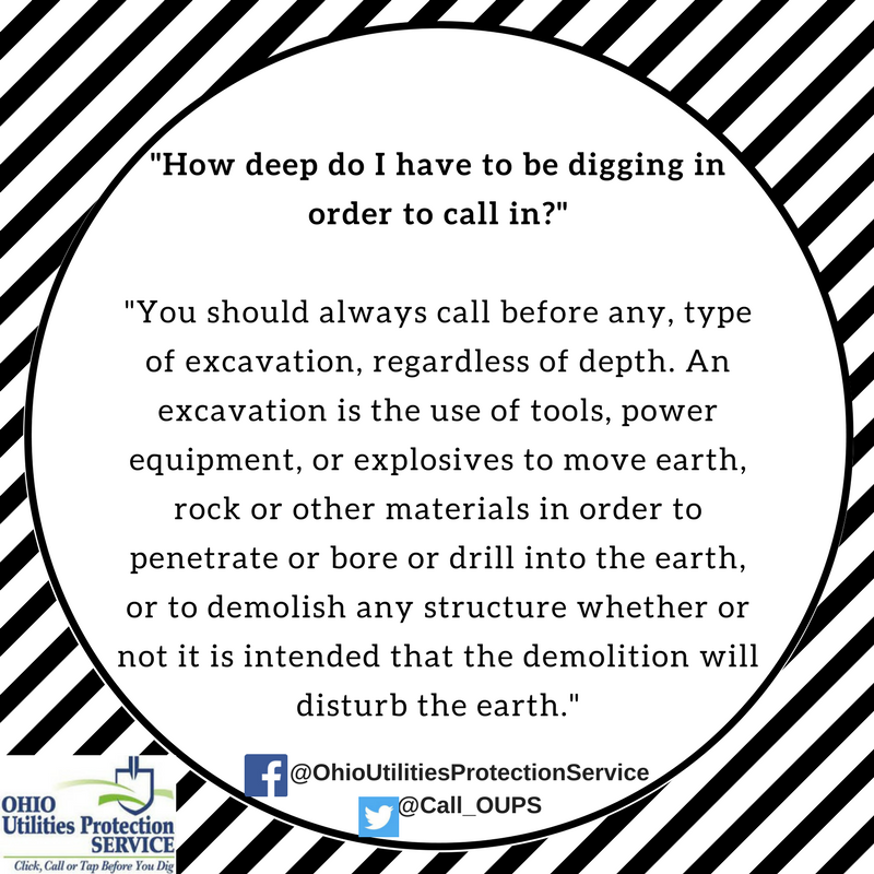 OHIO811's tweet photo. This is a great question when someone plans to dig! #wisdomwednesday #call811 #OUPS https://t.co/imqYWWFnac