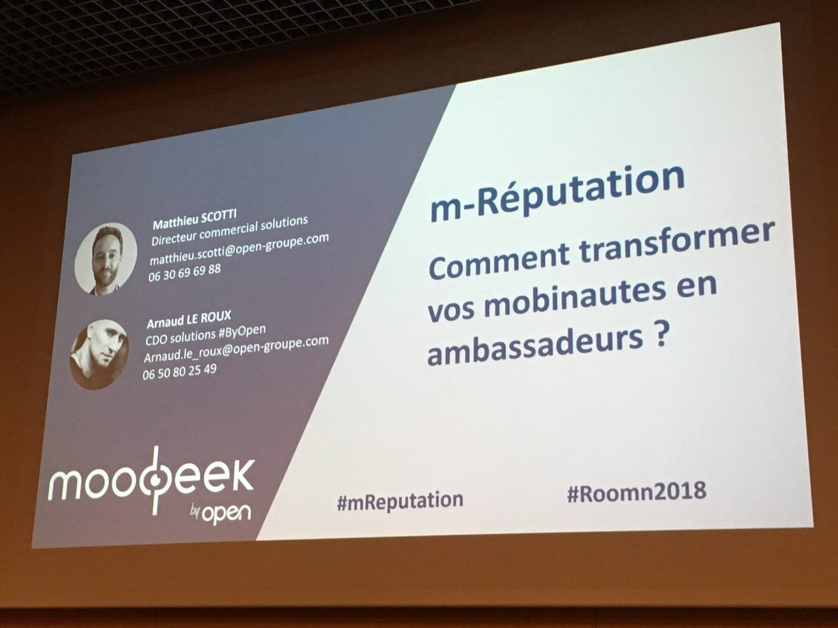 MLE_Com's tweet photo. #ROOMn2018 Prête pour l’atelier sur la #mReputation avec @MatthieuScotti & @ArnaudLeRoux ! https://t.co/IqWpOubzuS