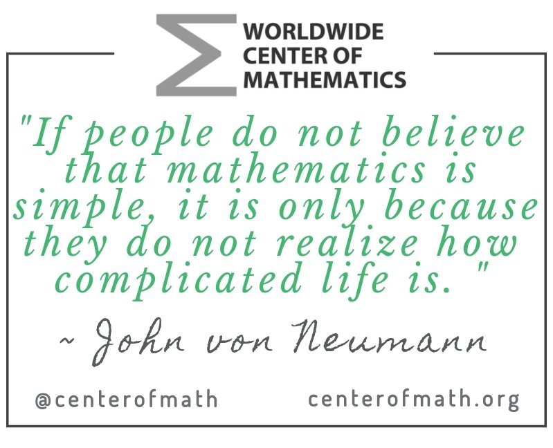 MitchOStokes's tweet image. Retweeted Center of Math (@centerofmath):

#WednesdayWisdom
#centerofmath #DOMATH #Σstatus  fb.me/IZjtREeC