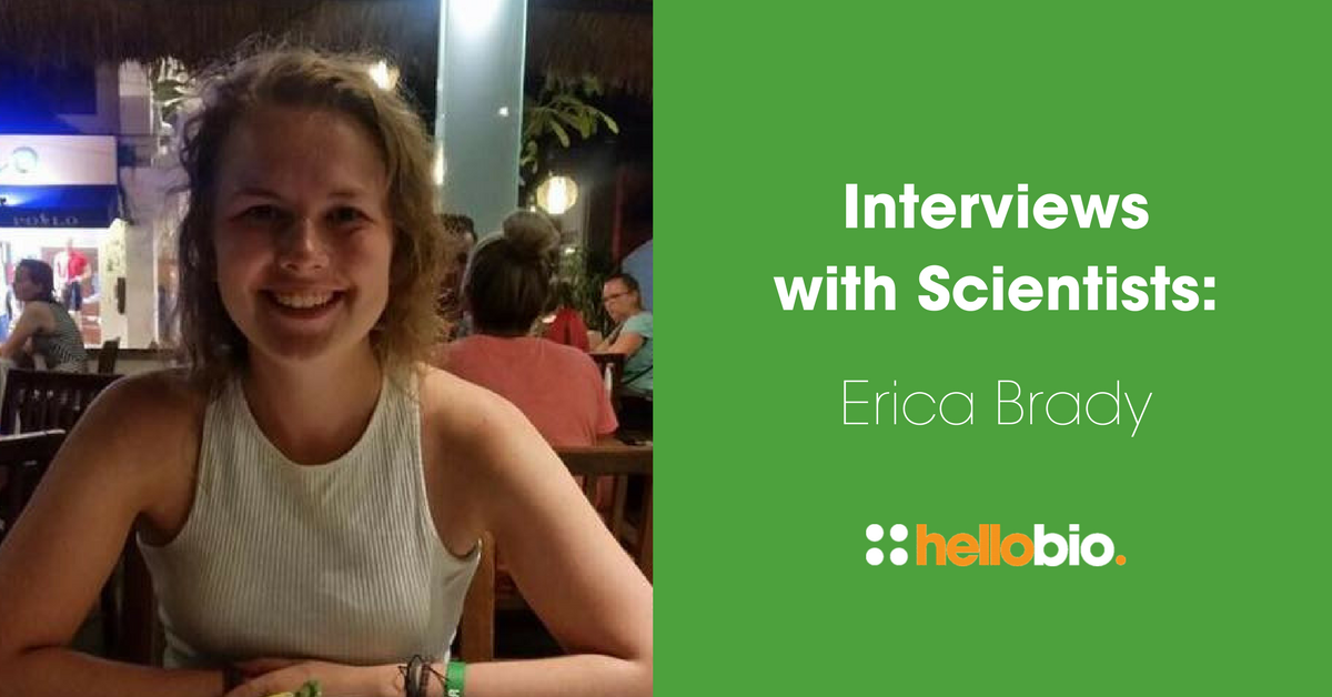 hello_bio's tweet photo. We’re delighted to introduce @esbrady93 next in our Interviews with #Scientists series! Erica is currently doing a PhD at @TheCraigLab at @uniofexeter looking at how interneurons are contributing to the circuit disruptions seen in #Alzheimers disease: https://t.co/4MB9PHrnXs https://t.co/ZBDKx8UMM6