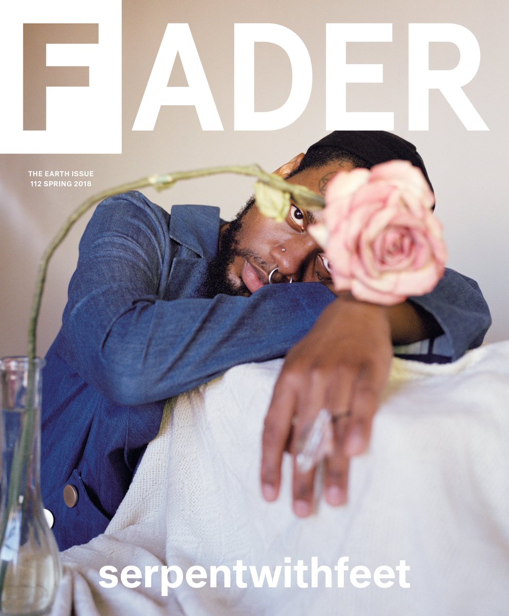 thefader's tweet image. .@serpentwithfeet is the second cover star of The FADER's Earth Issue 🌎 ✨
#FADER112

Read his cover story here: thefader.com/2018/03/07/ser…