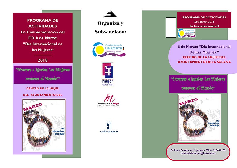 LaSolanaDigital's tweet photo. El área de Igualdad celebra el Día de la Mujer con varias actividades https://t.co/1xmDgcl8Cc https://t.co/8K5t2JnOpK