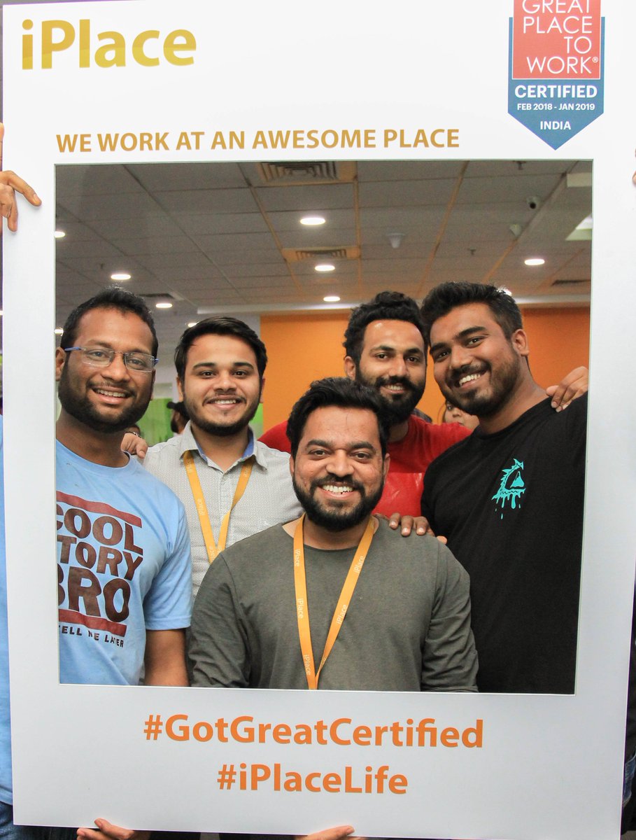 iPlaceUSA's tweet photo. @iPlaceUSA is proud to be certified as a 'Great Place to Work'. Thank you iPlacers for all your efforts to create an incredible environment every day at work. #GotGreatCertified #iPlaceLife #HighTrustHighPerformance https://t.co/ri63eNAlsW