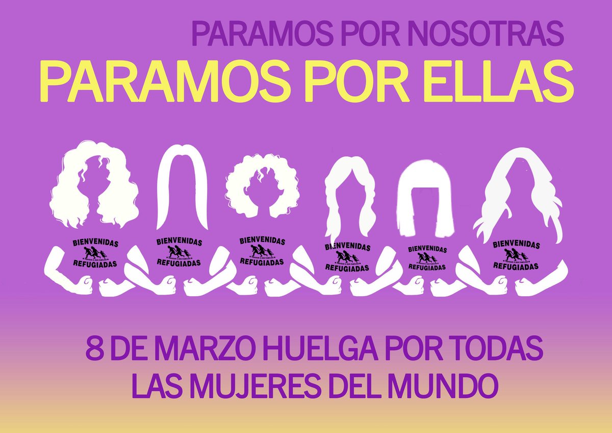 RefugioCanario's tweet photo. Paramos este 8 de marzo llamadas a una justa y reivindicativa huelga de trabajo, consumo, estudiantil y de cuidados, sin embargo ellas, las mujeres refugiadas y migrantes forzosas no. Seguirán en busca de refugio porque para ellas no hay paro que sostenga ninguna reivindicación. https://t.co/dHDPlTs8Je