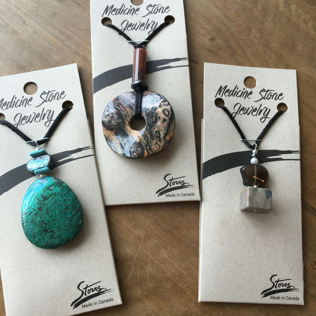 SavonDuBois's tweet photo. New! Medicine Stone Jewelry...Designed and handcrafted in Canada (Vancouver) each piece of jewelry is truly unique.  See us in store to select a stone that is as beautiful and one-of-a-kind as you are. #yeswehavethat #jewelry #giftideas #shoplocal #savondubois  #uxbridge https://t.co/1WCL4yv95J