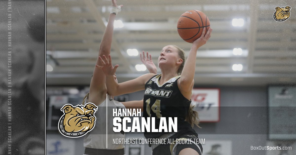 Bryantwbball's tweet photo. Hannah Scanlan set the Division I program record in points in a game by a freshman when she dropped 27 versus Wagner. After a consistent season, the freshman was pegged to the @NECsports All-Rookie team! https://t.co/TGY7HjLqkV