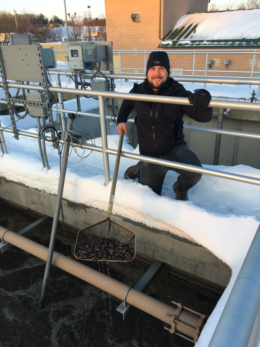 PSU_ECMSS's tweet photo. Today's #ECMSS #SpeakerSpotlight is on Michael Shreve: Michael looks at the microbes in wastewater treatment to better understand the effective removal of polluting #pharmaceuticals and #PersonalCareProducts. Pic: Michael sampling at a treatment plant @PSUresearch  @PennStateCEE https://t.co/ggx80bF1g6