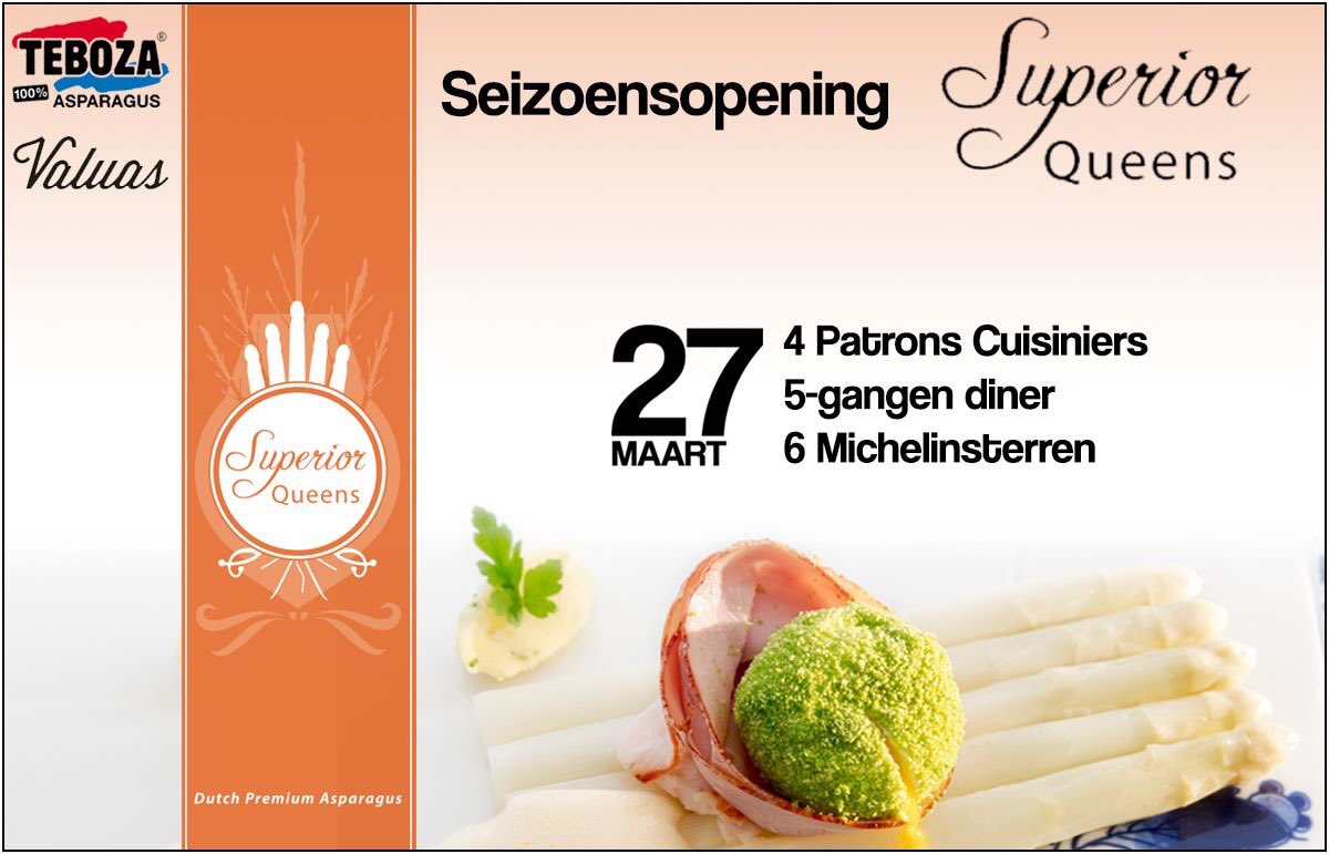 27 maart is het zo ver: de kick-off van het aspergeseizoen. Benieuwd wat voor groots wij hiervoor in petto hebben? Neem een kijkje op onze Facebookpagina! #michelinstar #diner #asparagus #asperges