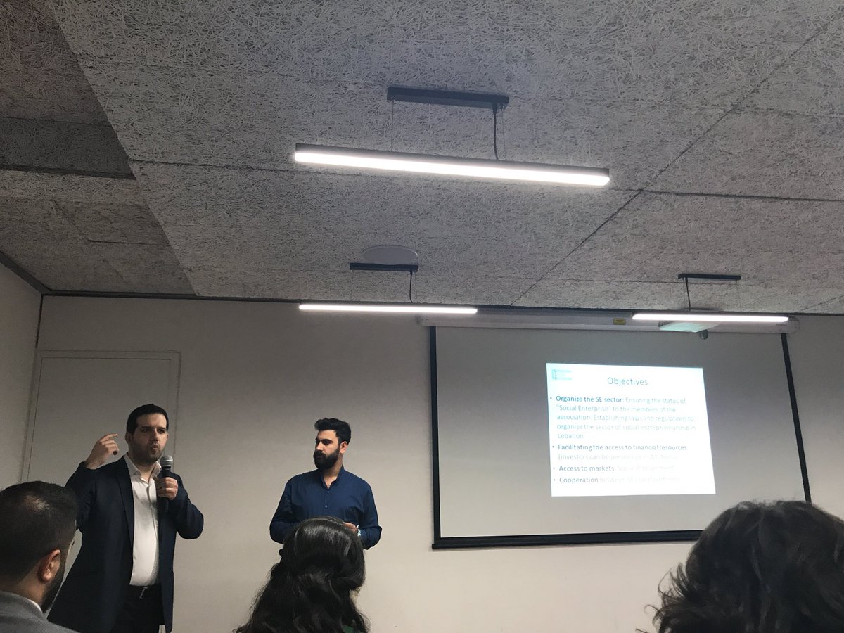 Launch of Lebanese Social Enterprises #lse happening now with passionate social entrepreneurs on board ! Great luck