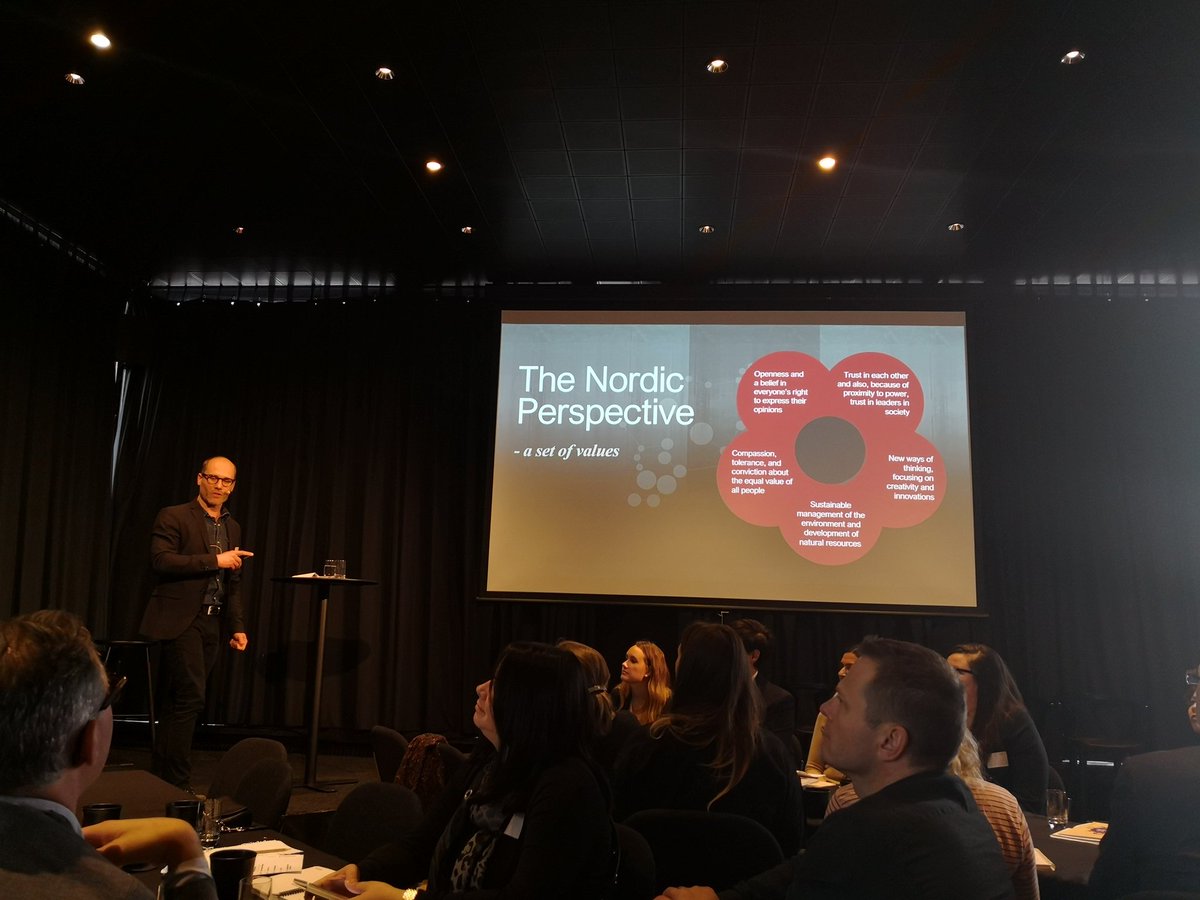 @tgrut showing a new perspective for branding the #Nordics based on values. Inspiring as many as possible showing where are the Nordics in the world. #TracesOfNorth #NPBC18