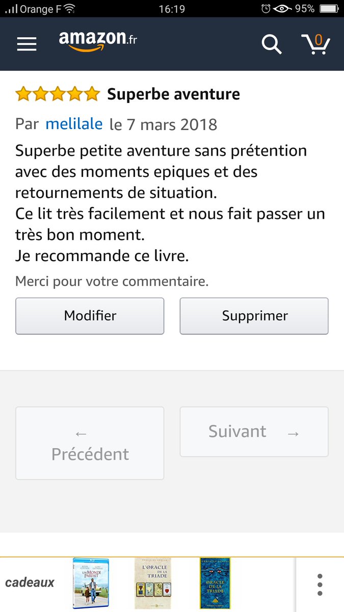 Grandesia1's tweet photo. 1er commentaire ! Merci beaucoup à la personne qui l'a écrit 😊 ça me touche énormément ! https://t.co/R35jBF96i4