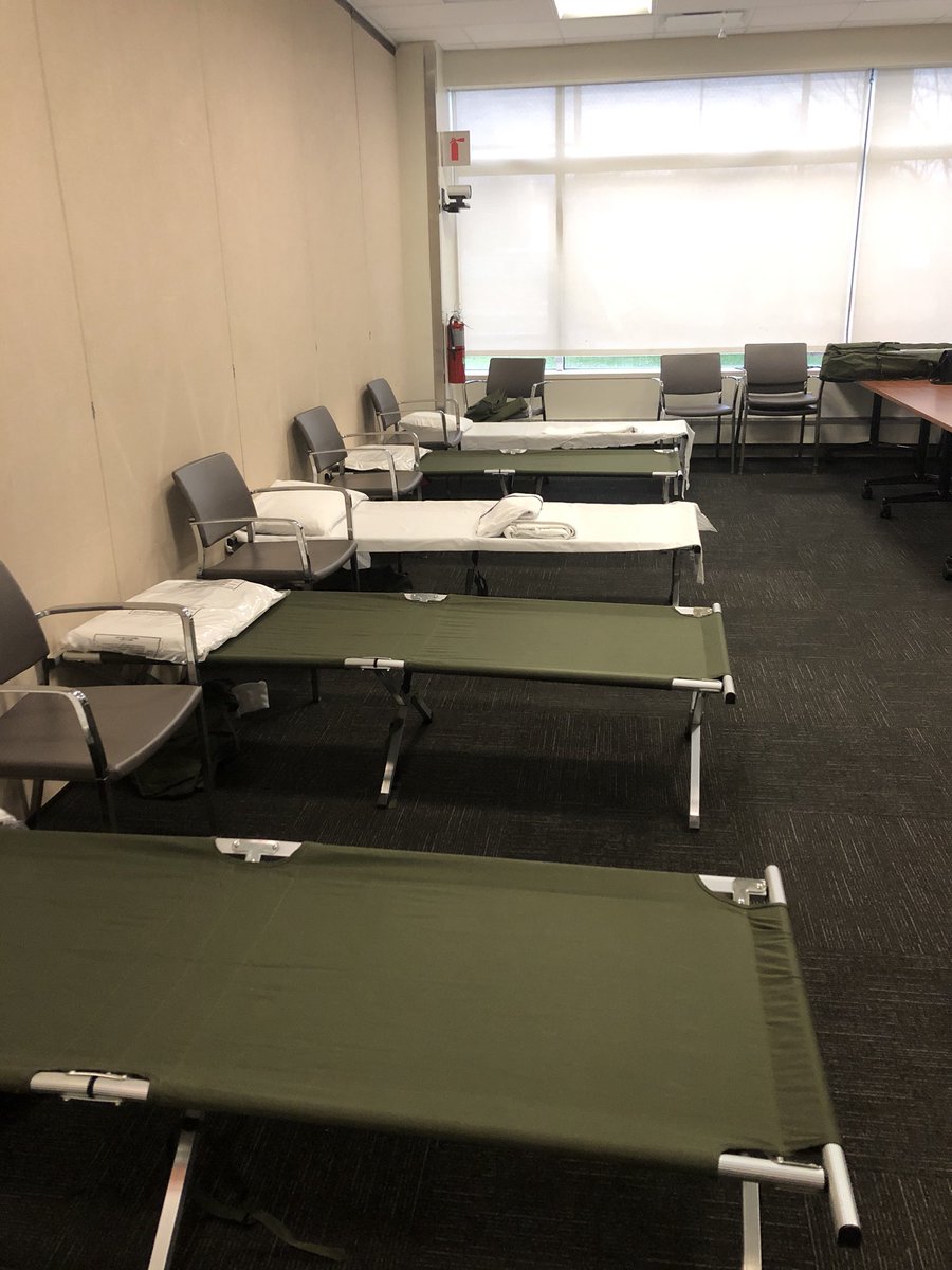 haileykoop's tweet photo. These cots look like they were assembled by some strong women! @scolleensmith @nyctlc @AllinatTheAllen @Curtin_NYP #strongerthanthestorm #groundhogwasright https://t.co/hp5bHYHZ5m