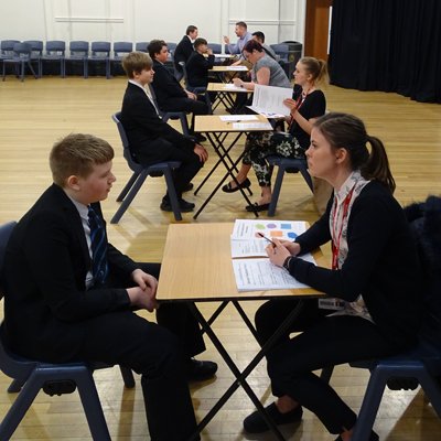 Fullhurst's tweet photo. Thank you to staff from @SWS_Uniform who carried out mock #interviews today with year 9 Business Studies students as part of #NCW2018. https://t.co/G45u9PlKuu