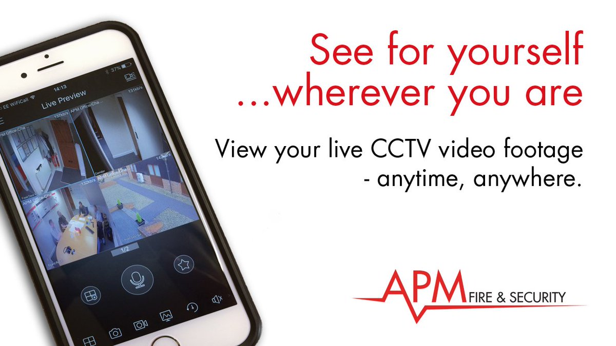 APM Fire & Security (@apmfiresecurity) on Twitter photo Our #CCTV systems can allow you to see your home or business from anywhere, anytime day or night and in full HD. Ask about our #CCTV mobile solutions for iOS or Android devices. Call us on 01452 234111. Our #CCTV systems can allow you to see your home or business from anywhere, anytime day or night and in full HD. Ask about our #CCTV mobile solutions for iOS or Android devices. Call us on 01452 234111.