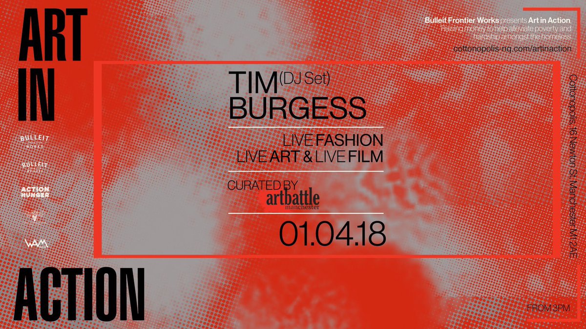 I’m DJing at <a href="/cottonopolisNQ/">Cottonopolis F&L</a> in Manchester on April 1st. No joke. Be goooood to see you there. Part of an ace project for a great cause ; ) cottonopolis-nq.com/artinaction/