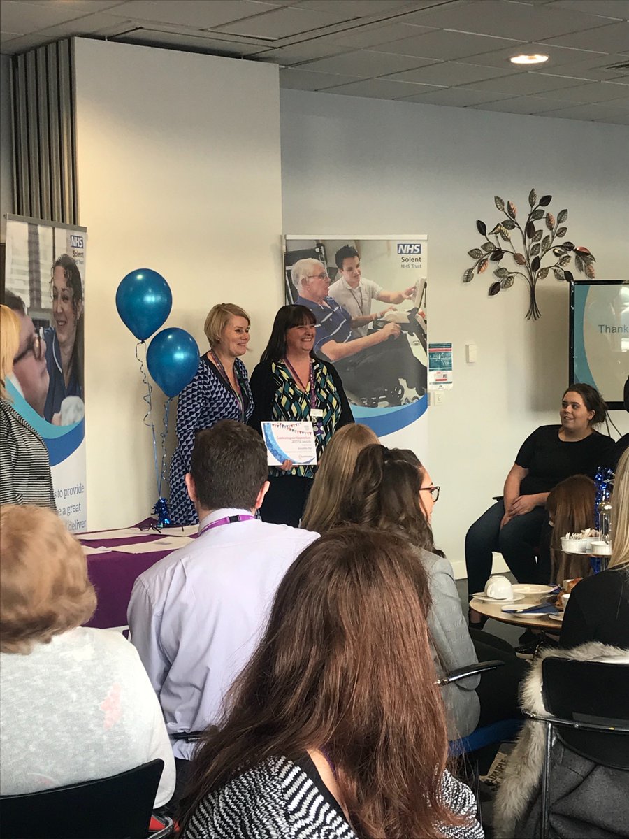 SolentWorkforce's tweet photo. Some of our nominees recieving their certificates from our CEO @SolentNHSTrust https://t.co/9O1yuicnHy