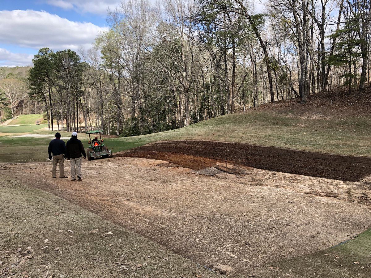 10 approach sand capped and sodded. Getting th fairway spot ready for sod now that it’s dry enough. <a href="/NorthRiverYC/">NorthRiverYacht Club</a>