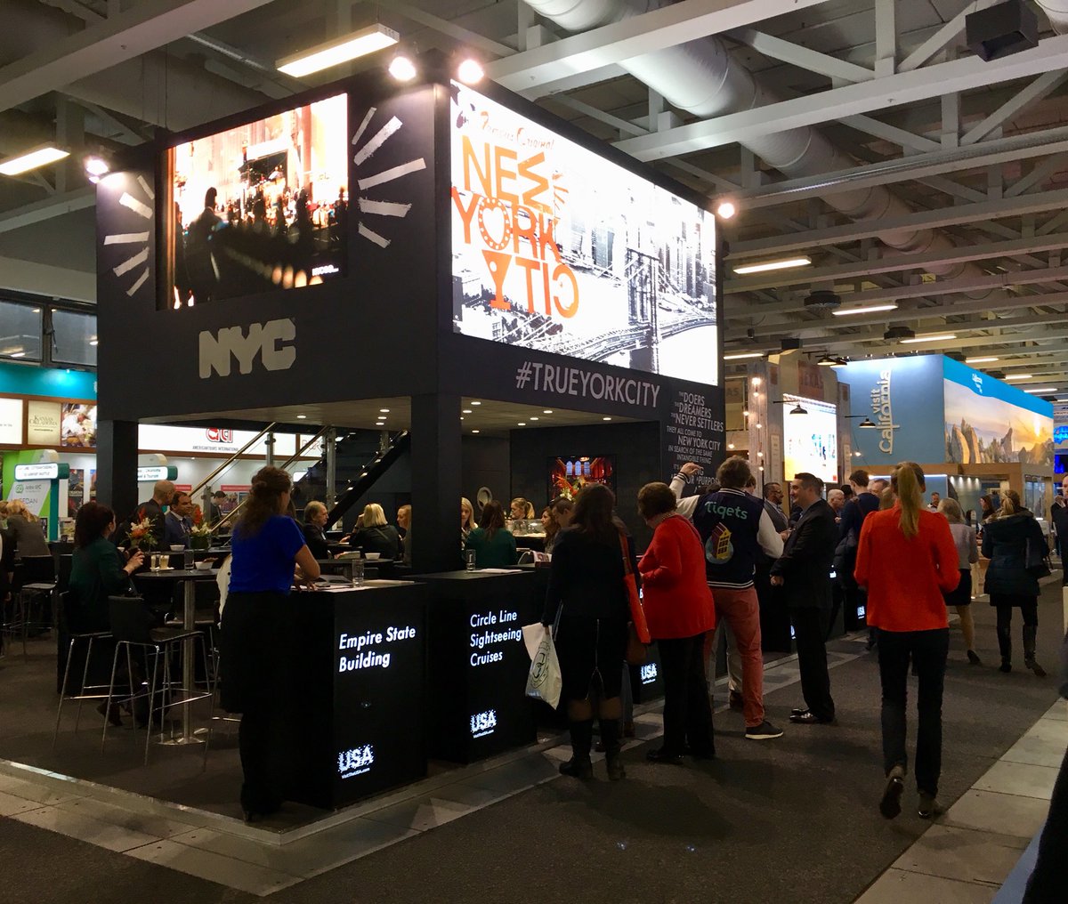 BFORcamille's tweet photo. Great opening to ITB 2018! Thanks to all the US exhibitors and @BrandUSA for making this year such a success! #brandusapavilion #itb2018 #itbberlin https://t.co/aEG8JpGnzP