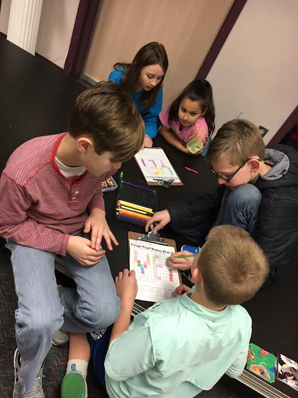 BalesInterm's tweet photo. Fourth graders using #thepowerofyet to grow their brains and unlock fixed mindsets in our #EscapeRoom experience. #growthmindset #teamwork #collaboration #problemsolving https://t.co/12HthHOexl