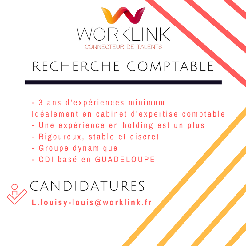 Loik_LL's tweet photo. #Recrutement #Emploi #Guadeloupe #comptable
Candidatures à L.louisy-louis@worklink.fr https://t.co/c8kw52OPbp