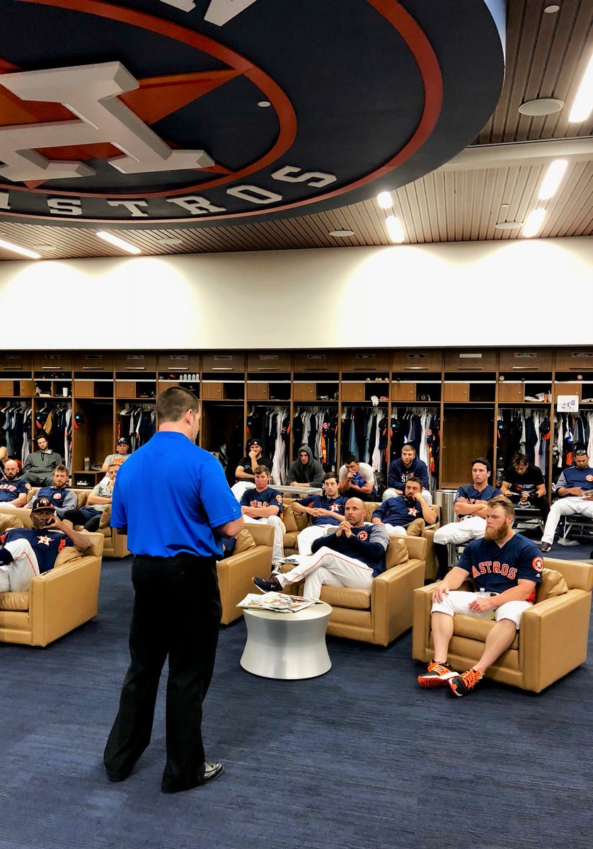 BATcharity's tweet photo. Thanks to the @astros for a great presentation in West Palm Beach this morning! We appreciate your support of the #baseballfamily. https://t.co/KCWYM6nm6Y