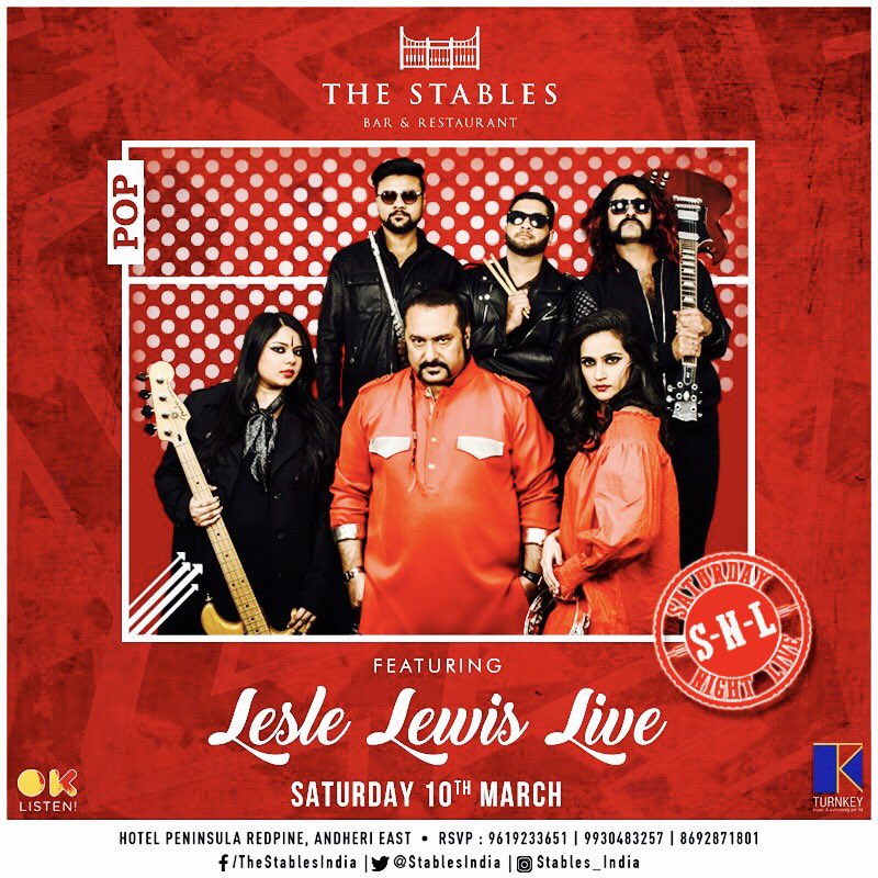 LesleLewis's tweet photo. ThisWeekend March 10th .. Performing in Mumbai with my AllStarBand at #TheStables .. Especially for the fans who cant attend my shows all over the country .. See you there .. GonnaBeARockingNite!!  @shure @shuremea @SunInfonetAudio @oklistenin #TurnkeyMusic .. Rock &amp; Roll !! 😎 https://t.co/tT3aa56Gzm