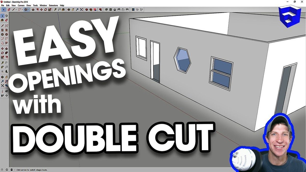 easysketchup's tweet photo. EASY OPENINGS IN THICKENED WALLS in #SketchUp with Double Cut from @mindsightstud  https://t.co/OtKQvUtUIj https://t.co/UPEqMMpATz