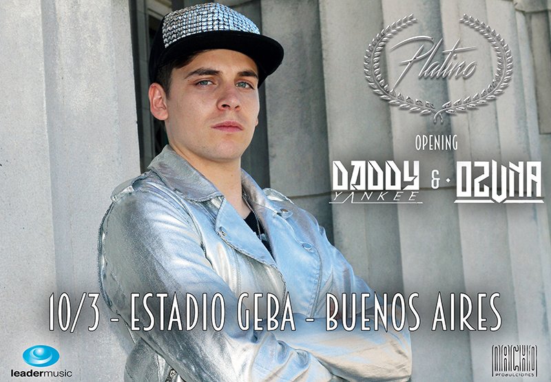 IPlatinoOficial's tweet photo. .@billboard Platino abrirá el show de Daddy Yankee y Ozuna, el sábado 10 de marzo en GEBA. 
https://t.co/c5fDxLJwTK @antominu @ArtistSolutions @PlatinoArg @nachoprod https://t.co/d9uFuUMGwM