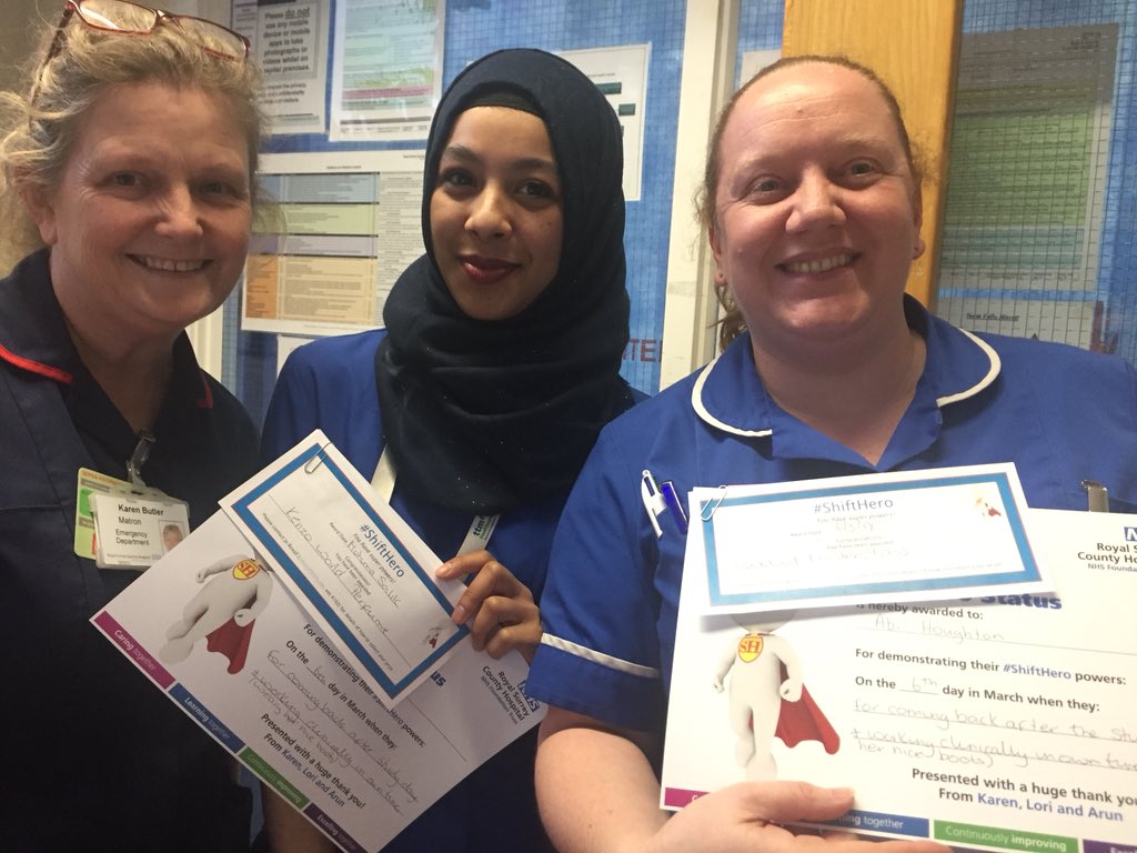 RSCH_ED's tweet photo. Today’s #shifthero Abi &amp; Mohima ED sisters @RSCH_ED @FabNHSStuff https://t.co/xU8oKFLJcW