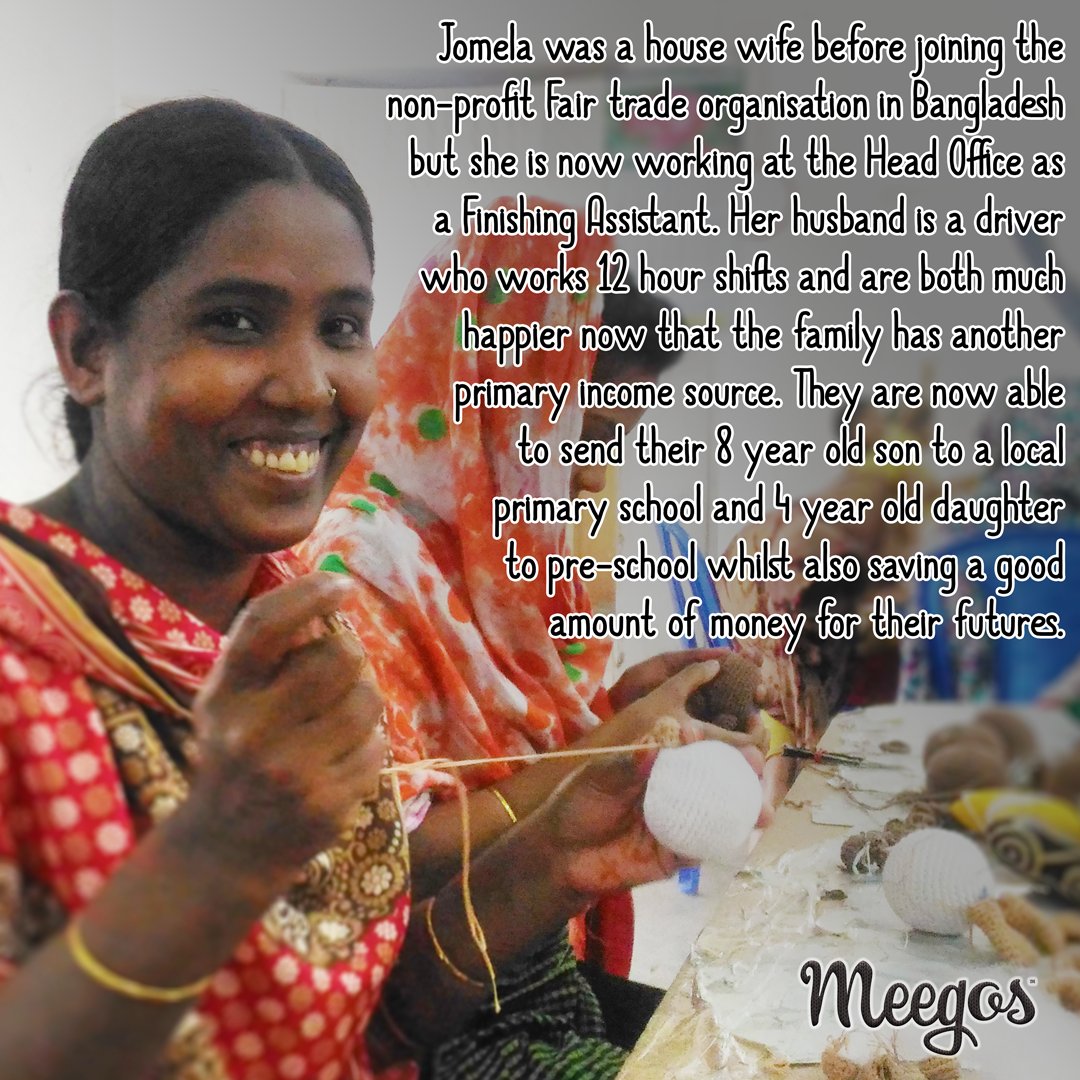 mymeegos's tweet image. As part of #FairtradeFortnight we’ve spoken to a few of the women involved in making your Meegos! Meet Jomela Begum... #MyMeegos