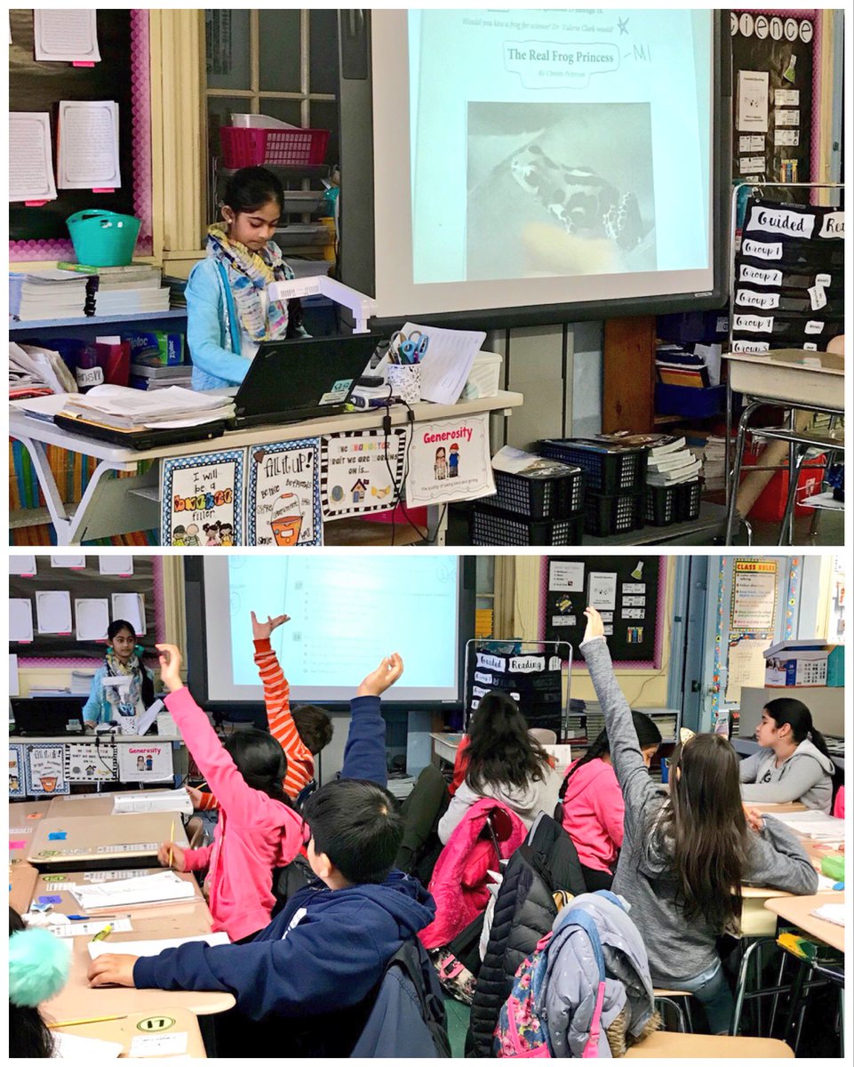 5thgradePS66's tweet image. Class 402 has a new teacher! Amisha leads her classmates in using their test taking strategies to prepare for the state exam! #studentleddiscussions #learningfromoneanother #ictclassroom @PS66JKO @District27NYC
