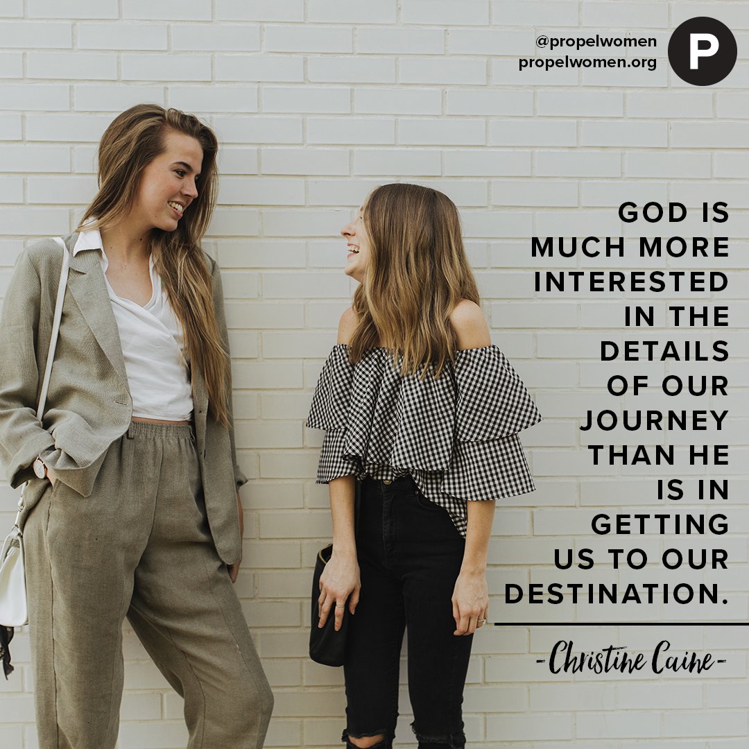 PropelWomen's tweet photo. Instead of becoming impatient with God when you don't see evidence of Him moving you toward your destination, remember that in these seasons God is preparing you for what He has already prepared for you. Trust Him! —@ChristineCaine https://t.co/VJa0WPrl1b
