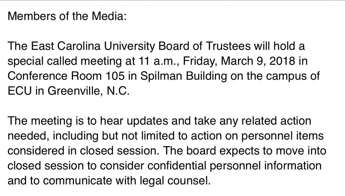 PR927FM's tweet photo. 🔥This Just In to Pirate Radio🔥
Special ECU BOT Meeting has been called for this Friday. https://t.co/GCDpUCf62F