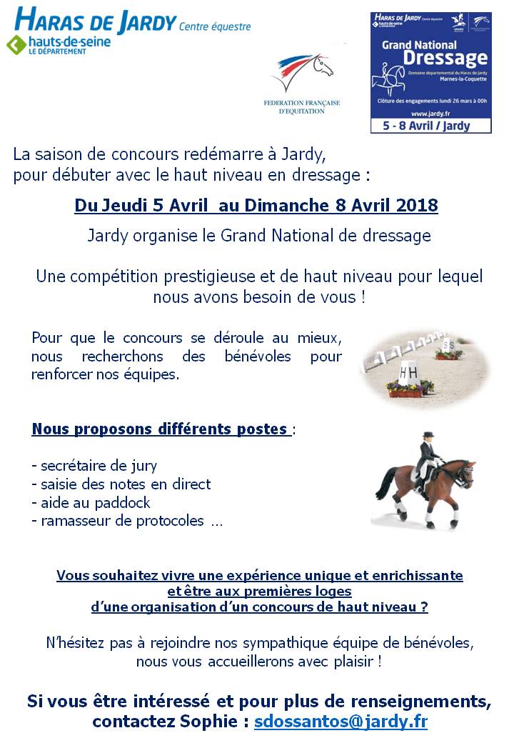 *** Grand National dressage - 5/4 au 8/4 ****
Vous souhaitez vivre une expérience unique et enrichissante dans la discipline du dressage et rejoindre nos sympathiques bénévoles ? N'hésitez pas à me contacter
#equitation #dressage #bénévolat #ffequitation #@FFEquitation