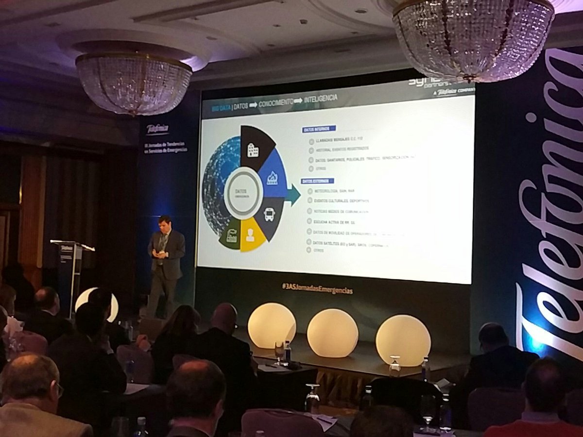 Miguel Llopis destaca las posibilidades que ofrece el Big Data a la gestión de emergencias, #datos, #sensores, #satelites...
#3ASJornadasEmergencias