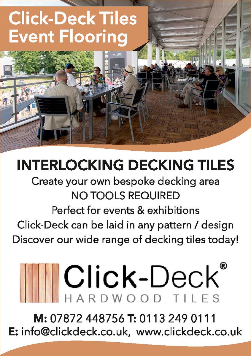 ClickDeck's tweet image. There are so many different uses for our decking tiles in the events industry. What can you use them for? #events #exhibitions #marquees #modexhibitionstands #showrooms. The list goes on...