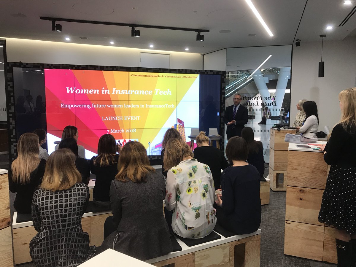 MattJJarman's tweet photo. Women in Insurance Technology event kicking off in More London #InternationalWomensDay #WomeninInsuranceTech #TechSheCan https://t.co/JRYXaakGEA
