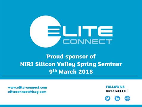 _ELITEGroup_'s tweet photo. #ELITEConnect is delighted to be the Digital Sponsor of this year @NIRI_National Silicon Valley Spring Seminar taking place in @FSPaloAlto on Friday 9th March. Click here https://t.co/5JtYO6uGw1 #weareELITE https://t.co/2ocaxjQ1R0