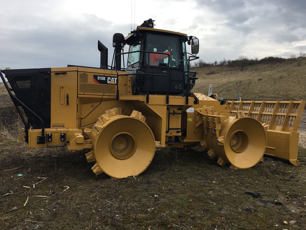 DavefinningCAT's tweet photo. Everything for Every Occasion with the Caterpillar Product Range. Cat 816K about to start its shift. https://t.co/xh5erThvX4
