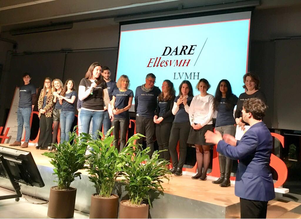 Guerlain's tweet photo. After a day of 60 pitchs, 12 ideas were selected to move on to day two at #DARELVMH and 2 of them are from #Guerlain participants🎈 Well done to our fantastic team currently in Italy brainstorming to help change gender roles in top management👏🏻👏🏻 @LVMH https://t.co/EDWUUGZUp5