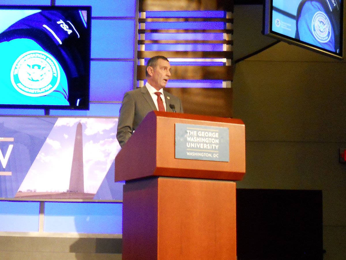 TSA's tweet photo. "Second, we recommit ourselves to that entrepreneurial spirit. We are looking at everything we do with an eye towards innovation." #StateofTSA https://t.co/Y0fhZllRaM